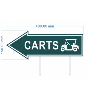 Voiturettes <span class=keywords><strong>de</strong></span> golf en plastique recyclé durable Marqueur directionnel Boîte en T résistant aux intempéries Signe <span class=keywords><strong>de</strong></span> <span class=keywords><strong>flèche</strong></span> avec pointes - Product Image 3