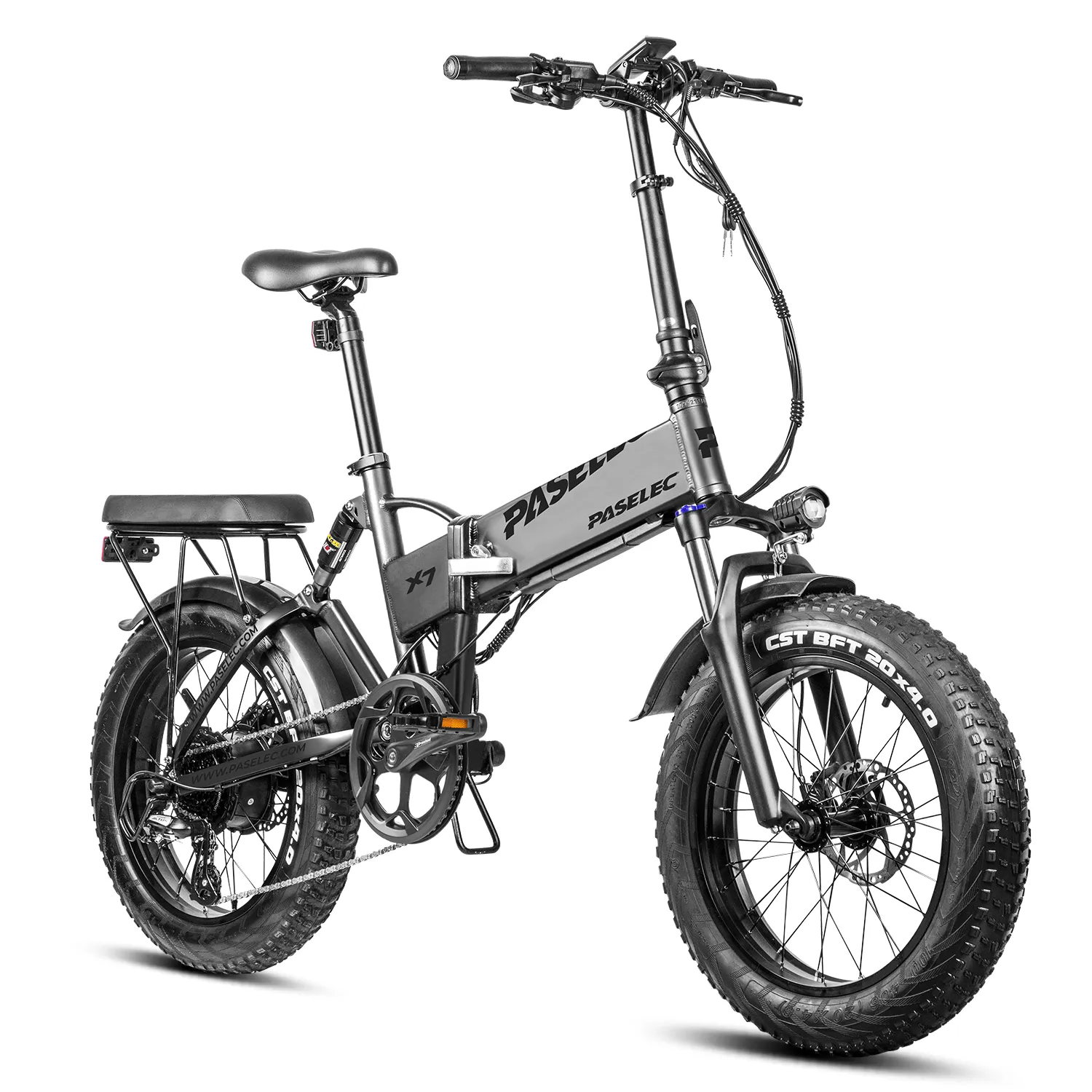 PASELEC 20 inç dağ elektrikli bisiklet 48V 500W 10.4AH lityum pil mtb ebike