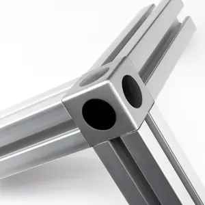 Conector de esquina de marco de 3 vías de aluminio, conector cúbico para perfil de aluminio