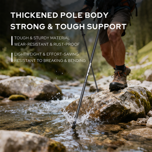Bastones de Trekking Plegables Alpenstock, Bastones de Marcha Nórdica de Carbono con Mango de Corcho Cómodo para Senderismo y Montañismo - Product Image 5