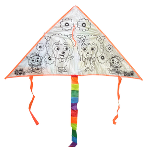 Wholesale Kids Hand Drawn Educational Toys Blank <strong>Kite</strong> Delta Diy Painting Custom Graffiti Triangle Wholesale Flying <strong>Kite</strong> - Product Image 6