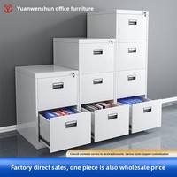 Armoire de classement de bureau moderne et minimaliste en acier, casier modulaire avec 4 tiroirs verrouillables, design discret, fonction de démontage