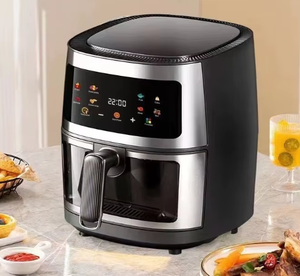 8L paslanmaz çelik akıllı elektrikli hava fritöz fırın dokunmatik ekran görsel pencere ihracat için ev kullanımı için büyük kapasiteli kare tasarım - Product Image 2