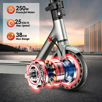 Trottinette électrique télécommandée par application 36v 10.4ah trottinette électrique hollande 250w trottinettes électriques pour volwassenen krachtige