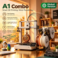 Imprimante 3D automatique à double extrudeur, version UE/Royaume-Uni, nouvelle imprimante 3D Bamboo A1/A1C, débloquée à l'échelle mondiale, vente en gros directe d'usine