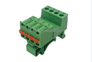 2EDG-UKR-5.08-2P TO 12P Track <b>Mounted</b> DIN Rail Solderless ABS Terminal <b>Block</b> 35mm Clips Docking PCB UKR Series Connection 2EDGKD - Product Image 5