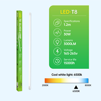 Tubo LED de Vidrio T8 de 9W 12W 18W 24W 30W con Controlador IC, 100lm/w, G13, para Proyectos de Iluminación del Hogar, Venta al Por Mayor