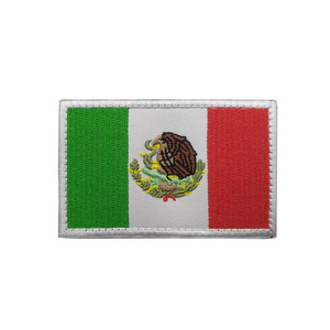 Patchs de broderie en tissu nord-américain mexique Portugal argentine jamaïque drapeau National insignes de moral avec support de boucle de crochet - Product Image 3