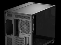 Gabinete para Juegos DeepCool CG330 Negro/Blanco, Torre Micro-ATX de 3120 mm, Ventiladores ARGB, Doble Cámara Panorámica, Acero SPCC, Vidrio Templado, USB 3.0