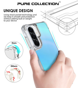 เคสโทรศัพท์เคลือบเงาหรูหรา ผลิตจากวัสดุ PC แข็งและ TPU นิ่ม สำหรับ Samsung Galaxy A57 A56 A36 A14 A55 A35 A25 A15 <span class=keywords><strong>A54</strong></span> A34 A05S - Product Image 6