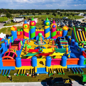 Nhà phao lâu đài bouncy cỡ lớn, tùy chỉnh kích thước theo tình hình khu vực khác nhau, nhà máy OEM cung cấp, chất lượng tốt và thiết kế đẹp - Product Image 2