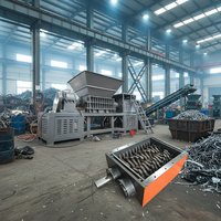 Broyeur-déchiqueteur automatique à double arbre pour plastiques PP PE PET LDPE, usage intensif, prix usine