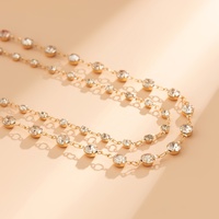 2 pièces Sexy Inlay Shiny Rhinestone Chain Belly Waist Chain for Women Double Layer Lady Beach Summer Fashion Body Jewelry Gifts