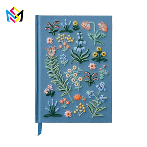 Full Color Printing Design House Custom Embroidery Hard Notebook Floral Pattern Lined Pages Memory <strong>Journal</strong> - Product Image 4