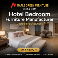 Ensemble de meubles de chambre d'hôtel de style industriel, design moderne personnalisé, mobilier de chambre d'hôtel 5 étoiles, vente en gros d'usine