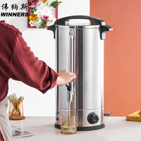 WINNERS Vente flash Urne à café chaude en acier inoxydable à double paroi Bouilloire à eau Urne à eau 25L 35L 45L avec réglage de la température