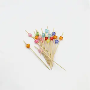 Bamboo Cocktail Picks with Animal  Heart  and Flower Designs - Elevate Your Appetizers and Cocktails