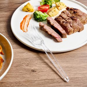 Thêm Nhiệm Vụ Nặng Nề Rõ Ràng Nhựa Dĩa Dùng Một Lần Bpa-Miễn Phí Rắn Và Bền Dùng Một Lần Dao Kéo Dĩa Số Lượng Lớn Cho Đảng Cung Cấp - Product Image 6