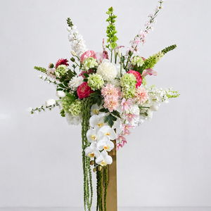 Boule de fleurs artificielles en soie HK-FB034 pour mariage, centre de table personnalisé, toile de fond florale pour événements - Product Image 3