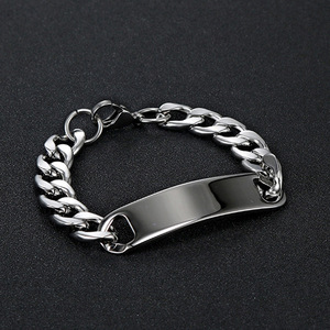 Pulsera Curva Unisex de Acero Inoxidable al por Mayor, Estilo Europeo Americano Hip Hop <span class=keywords><strong>Cuba</strong></span> Retro de Yiwu - Product Image 4