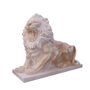 Estatua Tradicional China de León, Perro Foo de Mármol Blanco para Villa o Cementerio, Elegante Escultura de Perro Foo - Product Image 2