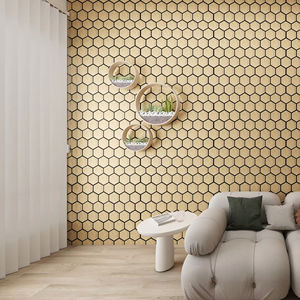 Pour KASARO Design moderne hexagone latte de bois panneaux acoustiques <span class=keywords><strong>isolation</strong></span> phonique en bois pour la décoration murale de cuisine - Product Image 2