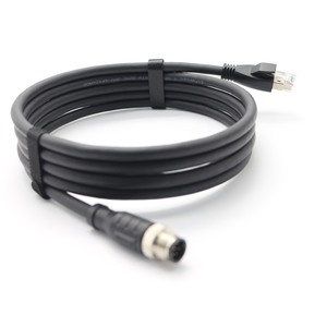 M12 to <b>RJ45</b> Ethernet <b>Cable</b> Connector 8P8C Pure Copper Networking Cord for Computer Car Use - Product Image 4