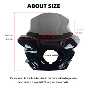 Pare-brise de moto pour Harley Softail Low <span class=keywords><strong>Rider</strong></span> S FXLRS 2020-2024 Low <span class=keywords><strong>Rider</strong></span> ST FXLRST 2022-2024 - Product Image 5