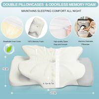 Oreiller double en mousse à mémoire de forme avec une nouvelle conception de protection du cou pour les couples amoureux mari et femme pour évacuer les bras plus facilement