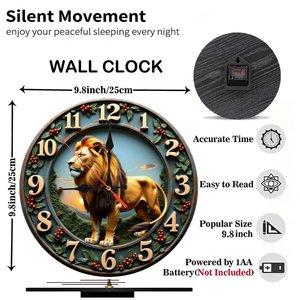 Horloge murale en bois Dark Stain 25x25cm avec finition <span class=keywords><strong>couleur</strong></span> Espresso ou Ébène - Product Image 3