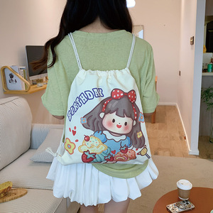 Funny DIY <strong>Custom</strong> Logo Linen <strong>Drawstring</strong> Backpack Prosub Sublimation <strong>Bags</strong> Unique Clothing Accessory - Product Image 4