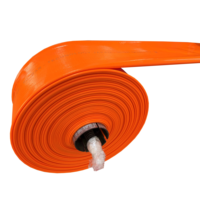 Tuyau d'irrigation agricole plat en PVC orange haute pression de 1, 2, 3, 4, 5, 6 pouces pour le refoulement d'eau