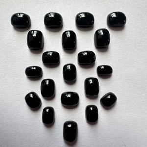 Onyx noir naturel, cabochon long en forme de coussin, 4x6-14x18, qualité AAA, pierre précieuse polie à la main pour la fabrication de bijoux - Product Image 3