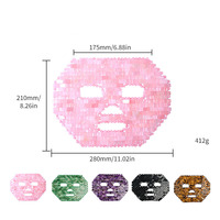 Masque facial en quartz rose HY, masseur pour les yeux en pierre naturelle améthyste, masque de sommeil en aventurine