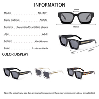 Lunettes de soleil en acétate polarisées européennes américaines à la mode nouveauté lunettes de soleil à monture épaisse carrées à la mode personnalisées