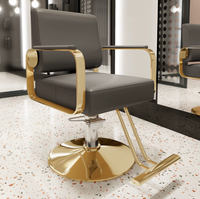 Chaise de barbier en cuir durable de haute qualité, très vendue, avec réglage en hauteur et rotation à 360 degrés pour salon de beauté et salon de coiffure
