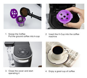 Filtres à café réutilisables écologiques de couleur personnalisée pour cafetière Keurig, dosettes de café rechargeables, Keurig Cafe Supremes - Product Image 5