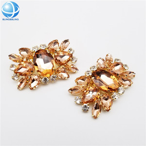 Diamantes <span class=keywords><strong>de</strong></span> imitación <span class=keywords><strong>de</strong></span> moda cristal extraíble Metal gema zapato ornamento decoraciones broche joyería Clip en zapato - Product Image 4