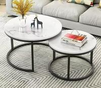 Table basse ronde de style minimaliste pour salon, rétractable, de luxe léger, moderne, pour la maison, modèle tendance des influenceurs