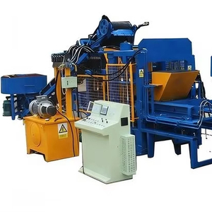 Ligne de production de blocs de béton creux et pleins entièrement automatique à pression hydraulique QT4-15, machine à fabriquer des pavés et des bordures - Product Image 1