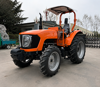 Tracteur agricole à roues 4x4 diesel 50HP 70HP 100HP de l'usine de Jining, directement de l'usine, avec des performances fiables