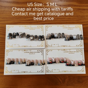 <span class=keywords><strong>Ongles</strong></span> artificiels en gel pressés sur les <span class=keywords><strong>ongles</strong></span>, faits à la main, luxueux, en acrylique, avec des strass dorés, des cristaux, des <span class=keywords><strong>ongles</strong></span> de Noël, des <span class=keywords><strong>ongles</strong></span> artificiels nus - Product Image 3