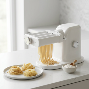 Macchina Elettrica per Fare la Pasta con Rullo in Plastica 3-in-1 e Tagliapasta per Spaghetti/Fettuccine, 150W, Silenziosa, per Uso Domestico - Product Image 1