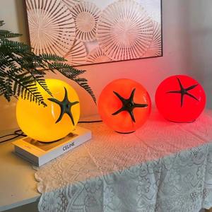 Lámpara de mesa con forma de tomate, luz nocturna para decoración del hogar, luz ambiental para dormitorio y mesita de noche, regalo, adornos, cristal - Product Image 4