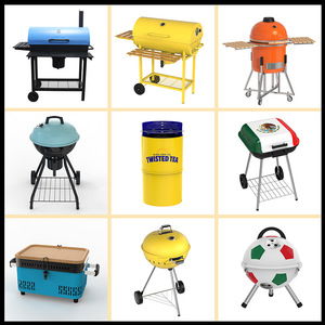 Custom BBQ Grill With Trolley And Side Shelf For Outdoor Cooking - Product Image 3