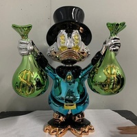 Décor Pop Art moderne personnalisé plaqué or 3D Do Nald Duck Statue en résine pour collection