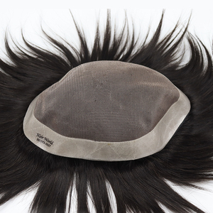 Toupet da <span class=keywords><strong>Uomo</strong></span> in Capelli Umani con Base in Monofilamento Fine Durevole, Diverse Misure Duro Mono 5X7 6X9 7X9 8X10 6X8 7X10 - Product Image 1