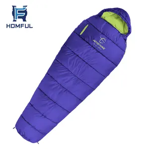 HOMFUL Bright Color Mummy Schlafsack mit Kapuze Camping für kaltes Wetter