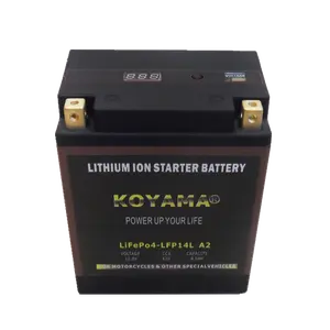 Wholesale High Quality Power Sports Lithium Ion Batteries LFP14L-A2 Motorcycle Battery 12v8ah LiFePO4 Starting Auto Battery
