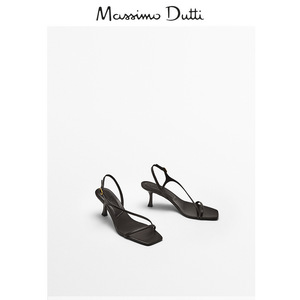 Zapatos de Mujer Massimo <span class=keywords><strong>Dutti</strong></span>, Verano 2025, Nuevas Sandalias Negras con Tiras Cruzadas, Tacón Alto, Microfibra - Product Image 2